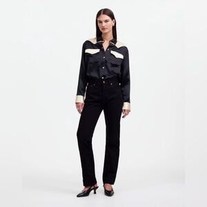 Alexa Chung for Madewell High-Rise Straight Jean in Outridge Wash NWT Size 26